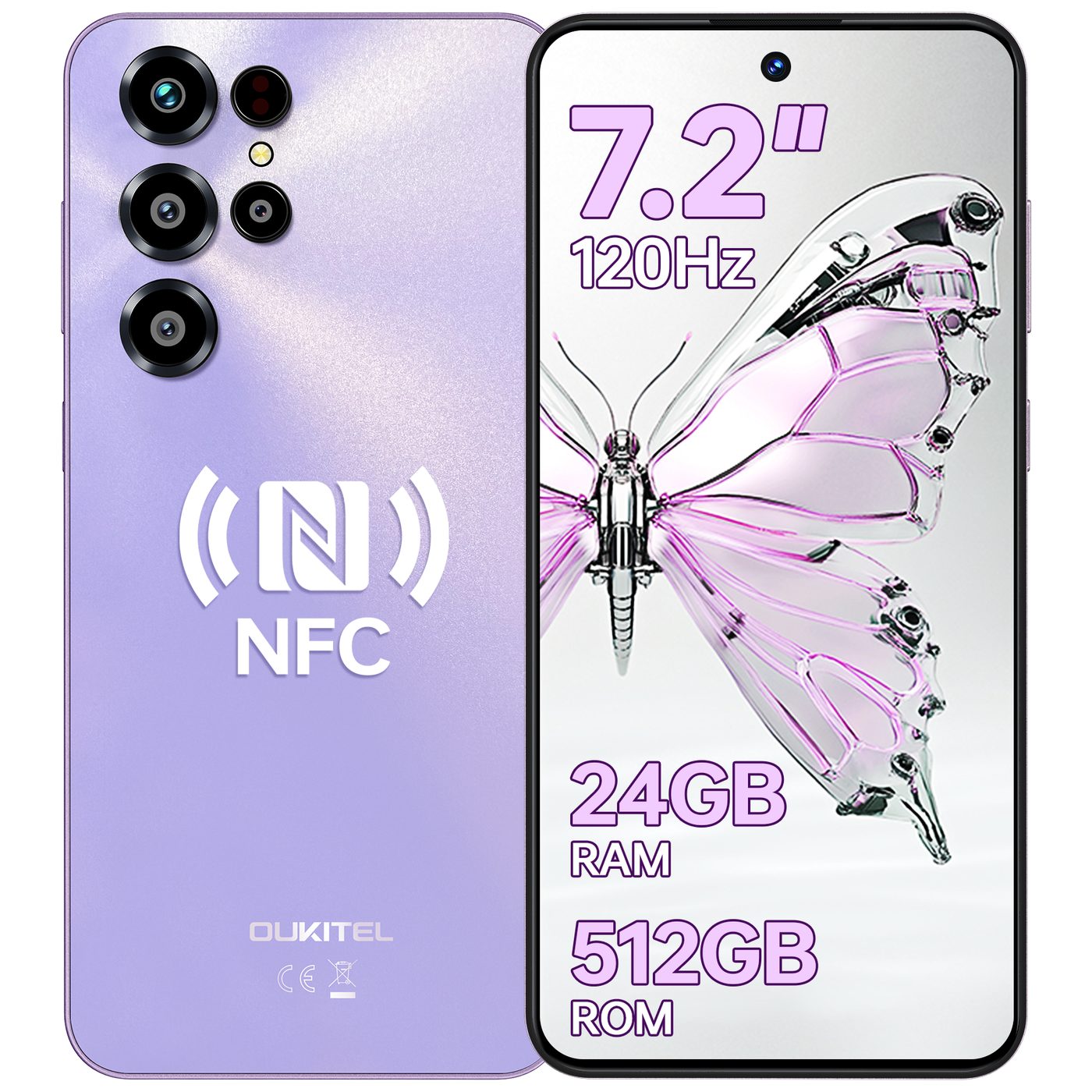 OUKITEL C68 Purple - NFC Enabled